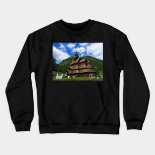 Norway. Borgund stave church. Crewneck Sweatshirt